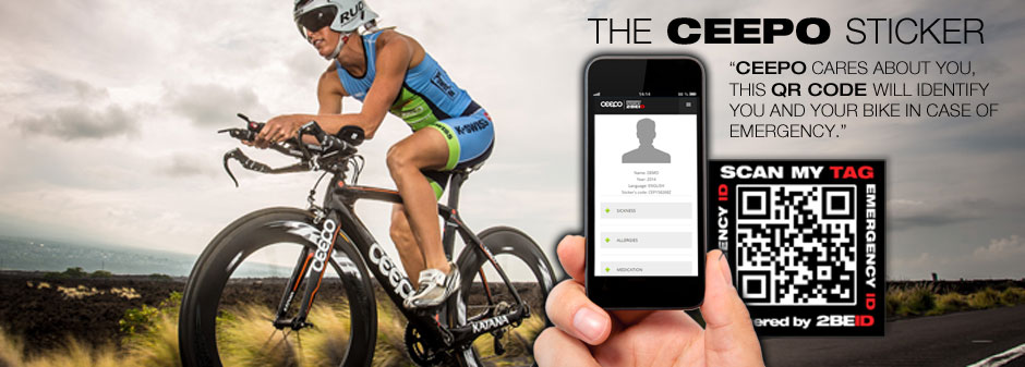 CEEPO Emergency QR Code Sticker Powered by 2BEID
